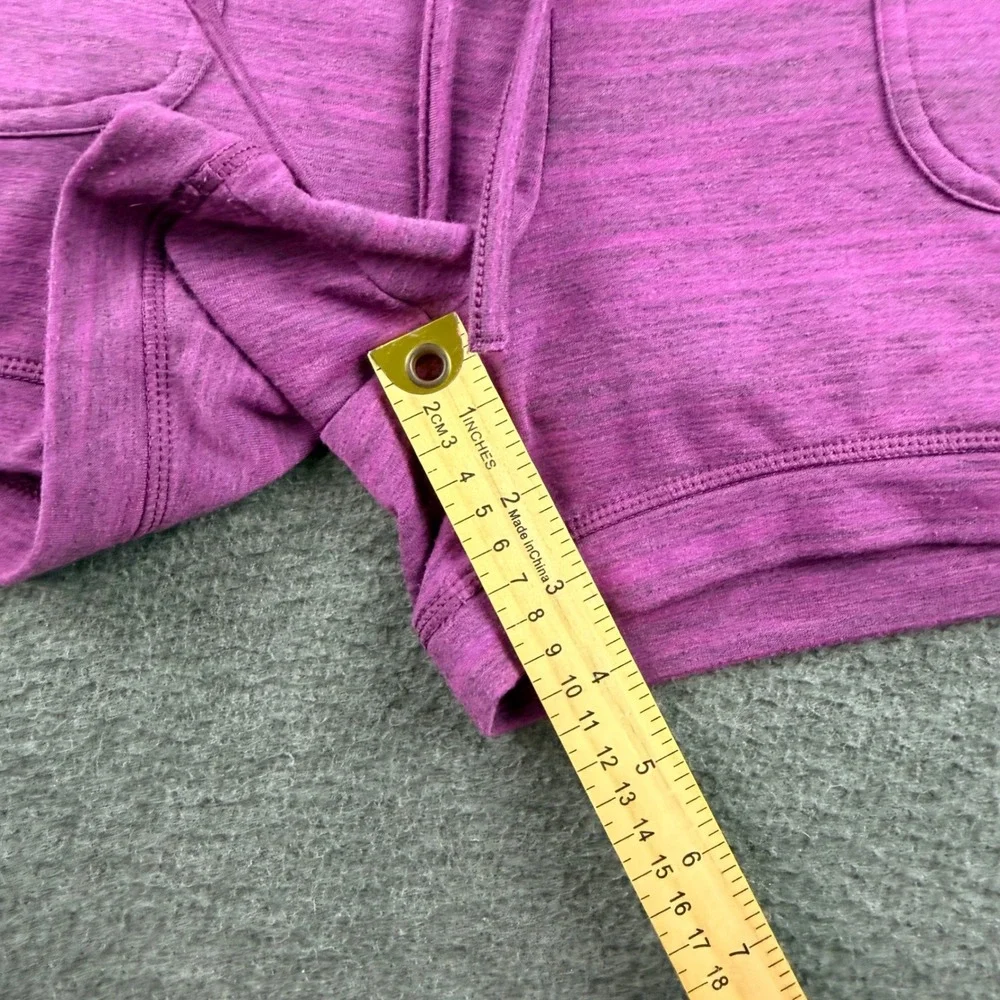 32 Degrees Cool Ladies Fleece Short Heather Purple Women's S Drawstring Pockets